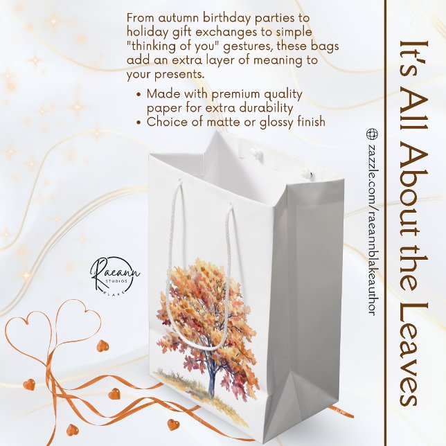 Moyen Sac de cadeau avec design d'arbre pour la saison a (Créateur téléchargé)