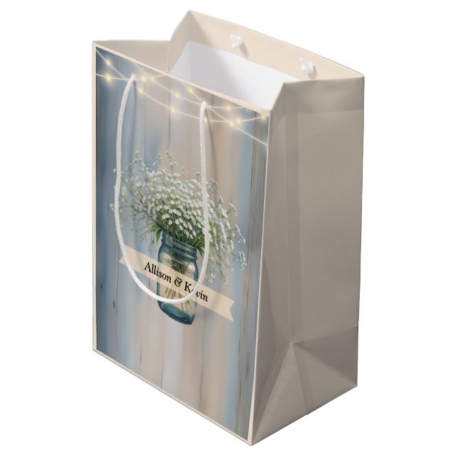 Moyen Sac de cadeau de fête prénuptiale en grange rustiq (Dos Angle)