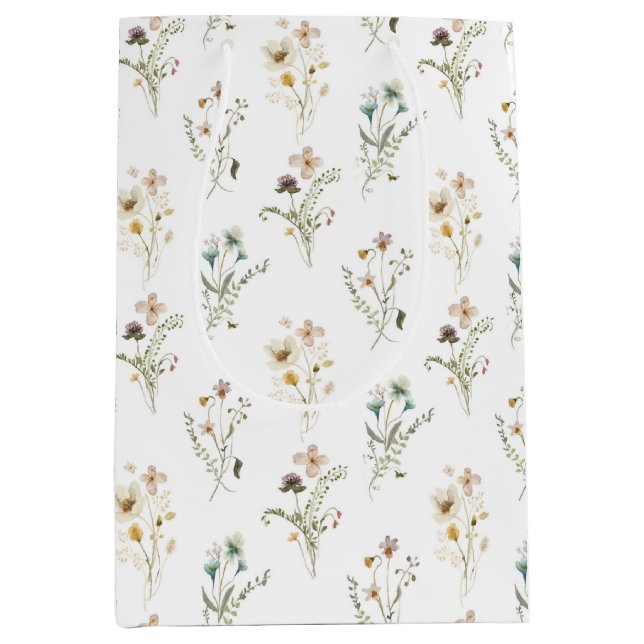 Moyen Sac de cadeau de fleur sauvage (Devant)