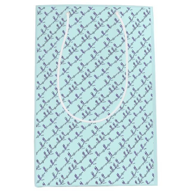 Moyen Sac de Cadeau de Leçons de Danse (Bleu) (Devant)
