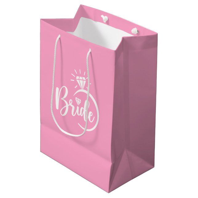 Moyen Sac de cadeau de mariée de mariage (Devant Angle)