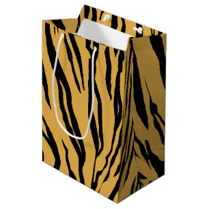 Moyen Sac de cadeau d'impression de tigre
