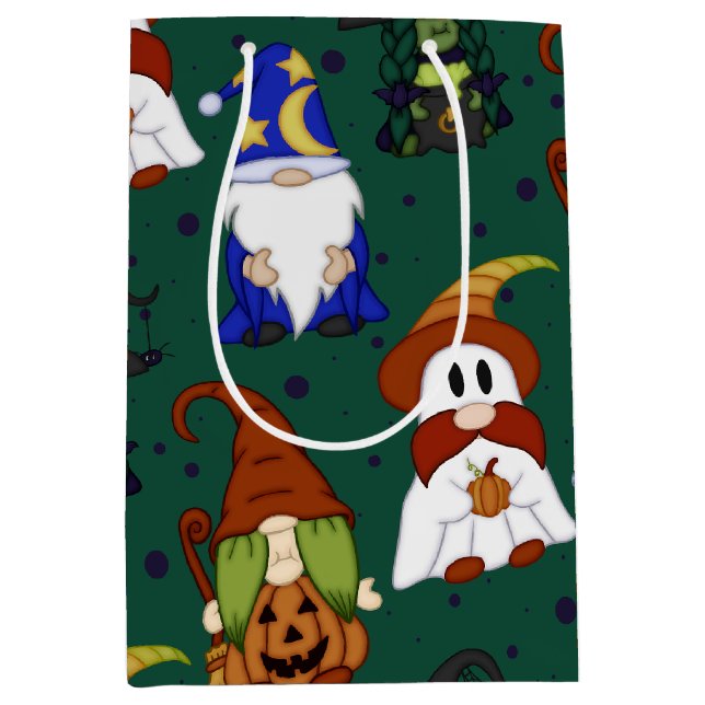 Moyen Sac de cadeau Gnome-o-Ween (grand) (Devant)
