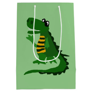 Moyen Sac drôle de cadeau d'art d'alligator