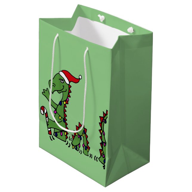 Moyen Sac drôle de cadeau de Noël de monstre de Loch (Devant Angle)