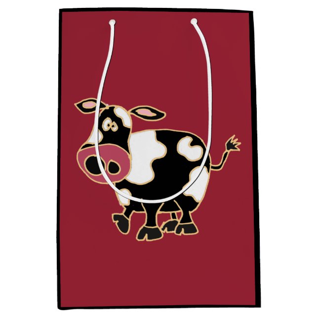 Moyen Sac drôle de cadeau de vache (Devant)