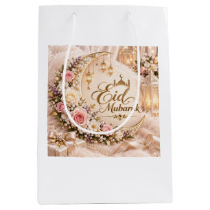 Moyen Sac Eid Mubarak Sac Cadeau Floral Islamique