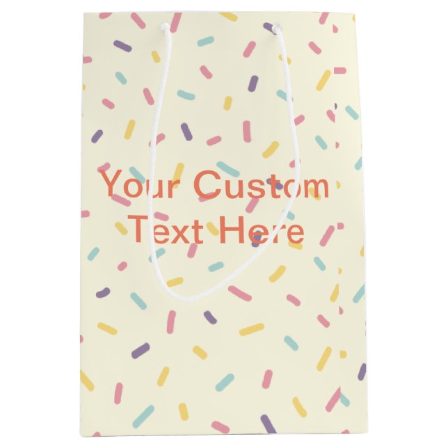 Moyen Sac en papier personnalisé, Sac en papier cadeau p (Devant)