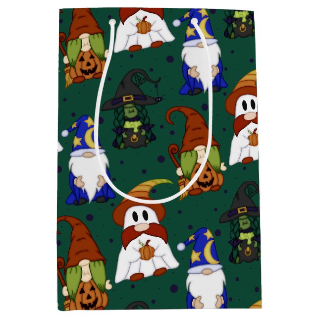 Moyen Sac Gnome-o-Ween (Moyen) Cadeau (Devant)