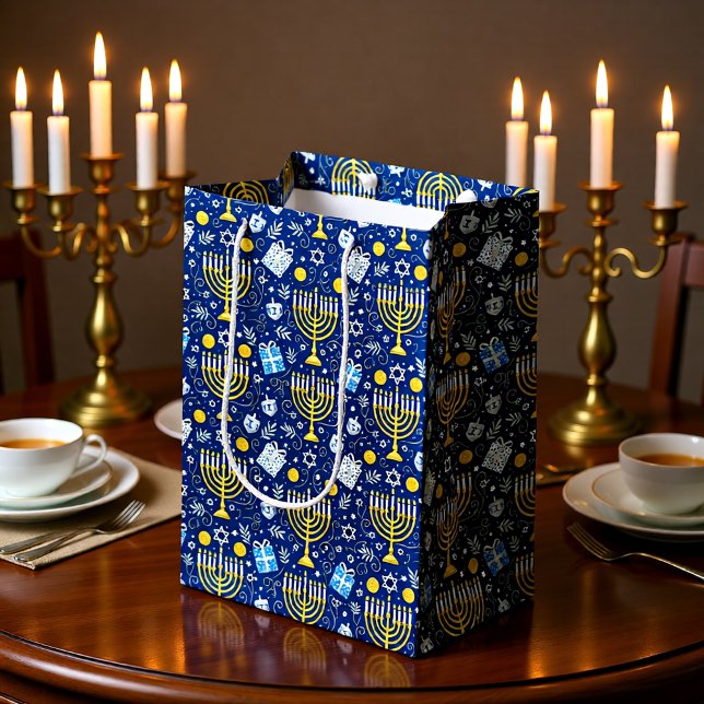 Moyen Sac Hanukkah Menorah Cadeau (Créateur téléchargé)