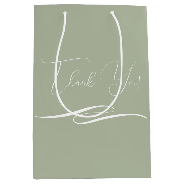 Moyen Sac Merci cadeau client avec logo personnalisé (Devant)