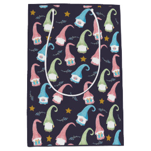 Moyen Sac suédois de cadeau de motif de gnomes