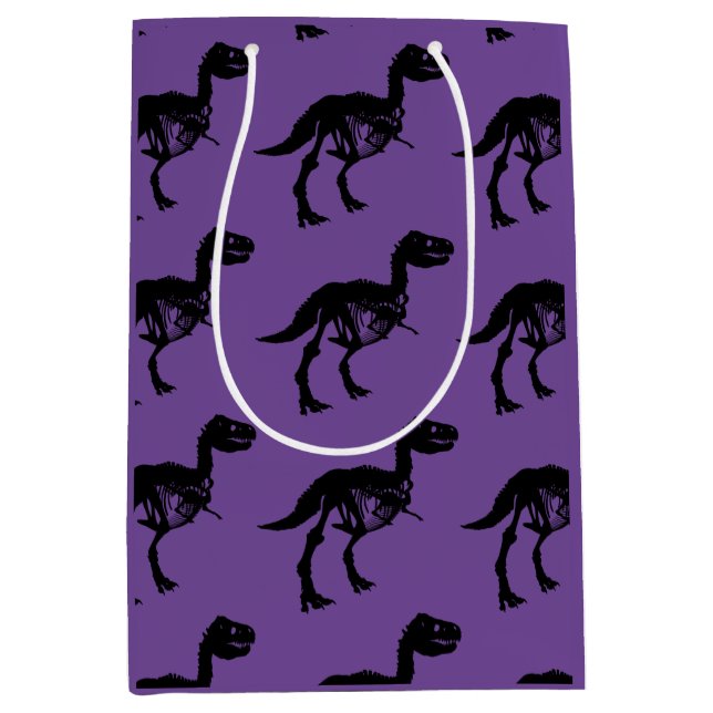 Moyen Sacoche cadeau unique dinosaure sac (Devant)