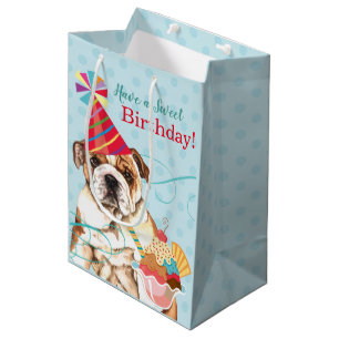 Moyen Sweet Birthday Bulldog Medium Cadeau sac