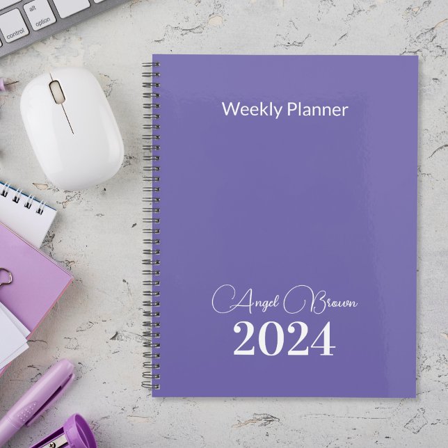 Moyenne Purple Hebdomadaire Planificateur d'affair (Créateur téléchargé)