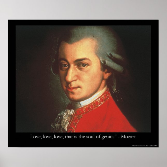 Mozart "Amour Amour Amour" Citation Poster (Devant)