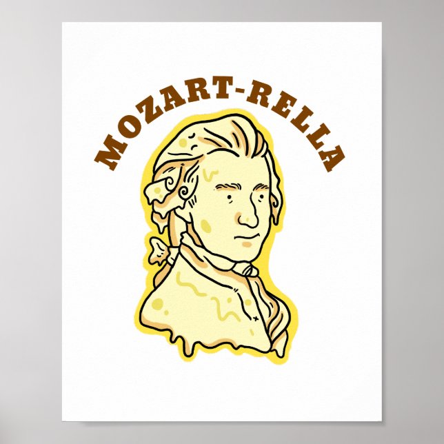 Mozart rella Funny Music Poster de la purée de fro (Devant)