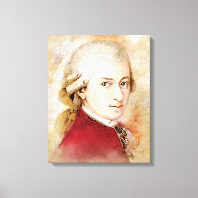 Mozart sur toile - Style aquarelle (Recto)