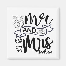Mr. and Mrs. Newly Wed Magnet