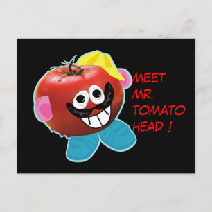 Mr Tomato tête humoristique parodie Carte postale