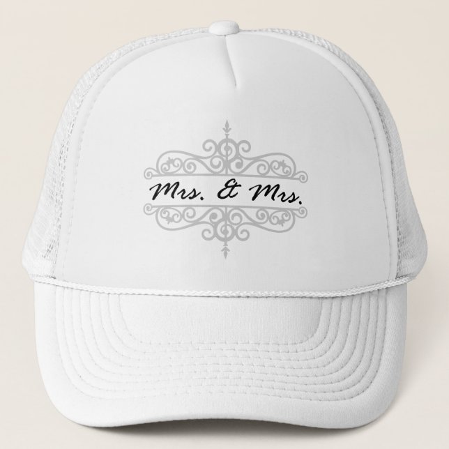 MRS & MRS CASQUETTES DU MARIAGE LESBIEN (Devant)