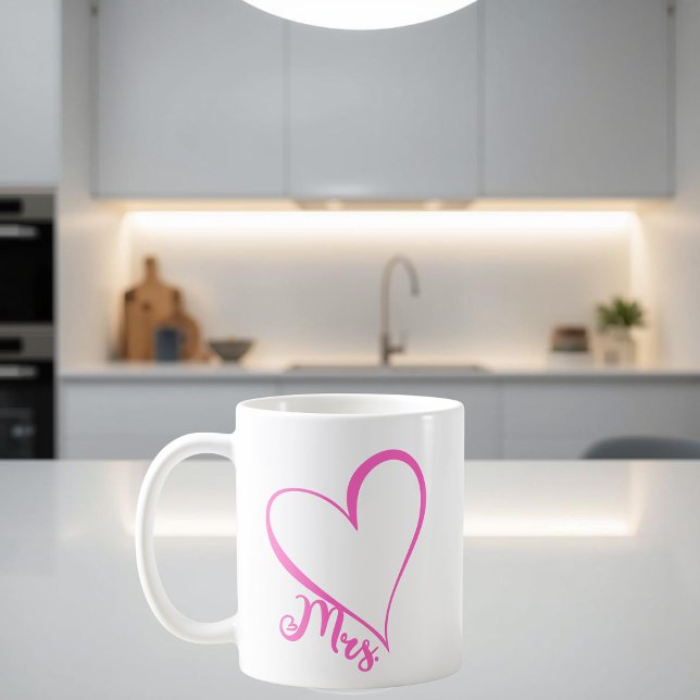 Mrs. Pink Heart Mug (Créateur téléchargé)