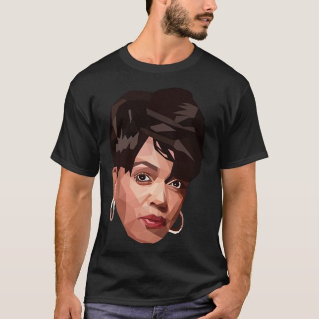 Ms Anita Baker low poly 2d art Classic T-Shirt (Devant)