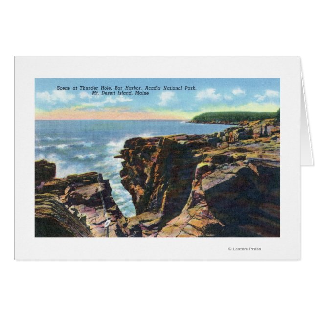 Mt. Desert Island Vue de Thunder Hole (Devant horizontal)
