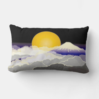Mt.FUJI & MOON Japon Lumbar Coussin