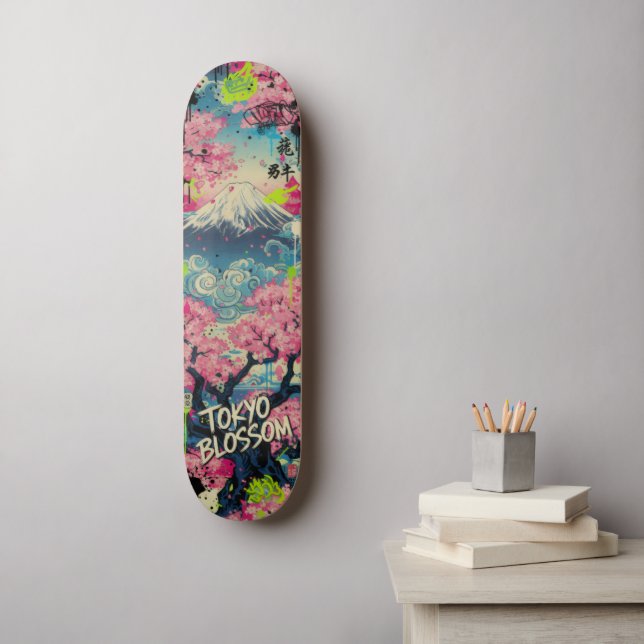 Mt.FUJI＆SAKURA Skateboard Art – Japanese Spirit (Art mural)