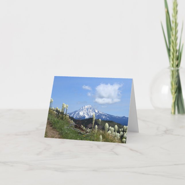 Mt. Jefferson blanc 4x6 carte pour notes. (Devant)