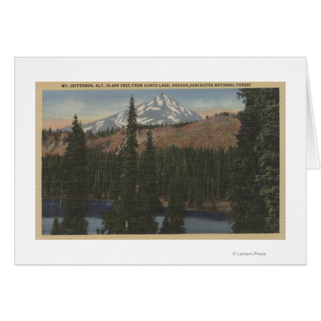 Mt. Jefferson, Oregon - Vue du lac Hunts (Devant horizontal)