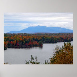 Mt. Katahdin en affiche d'automne