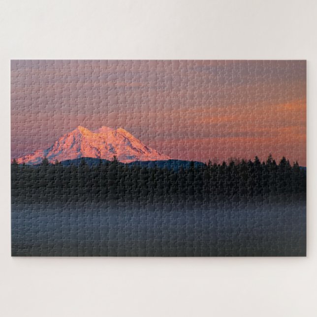 Mt Rainer poumon soleil couchant puzzle (Horizontal)