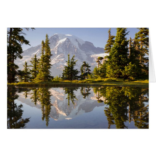 Mt. Rainier se reflète dans un lac glaciaire près  (Devant horizontal)