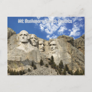 Mt Rushmore, carte postale du Dakota du Sud
