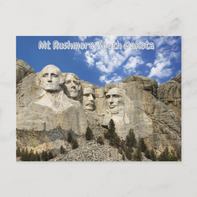 Mt Rushmore, carte postale du Dakota du Sud (Devant)