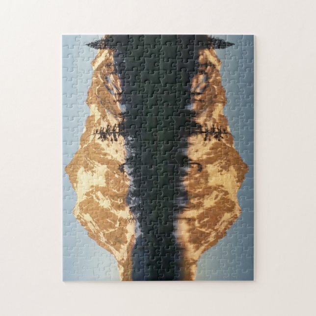 Mt. Shusksan Sunset at Picture Lake Jigsaw Puzzle (Vertical)