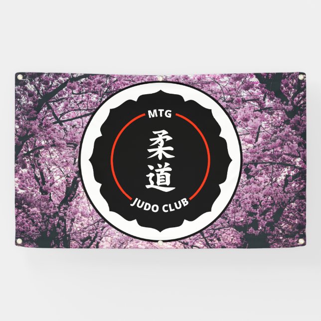 MTG Judo Club - Bannière de fleurs de cerisiers (Horizontal)