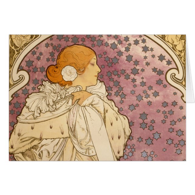 Mucha Art nouveau femme beauté (Devant horizontal)