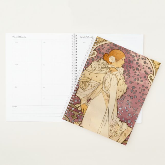 Mucha Art nouveau femme beauté (Devant avec enveloppe)