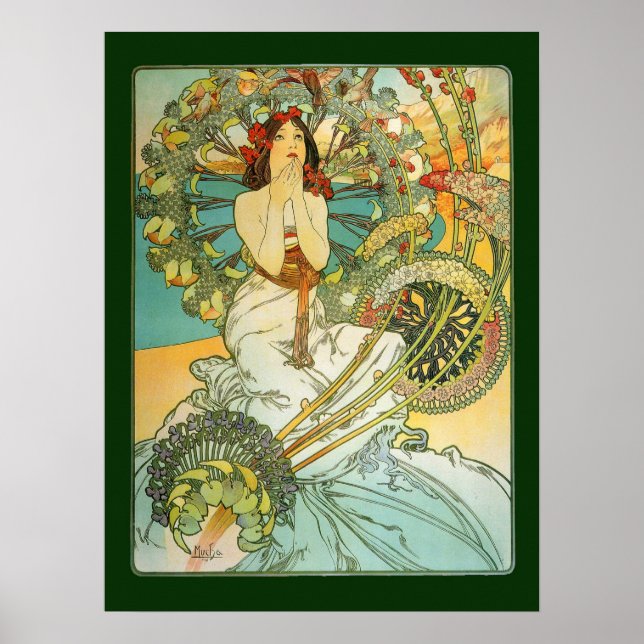 Mucha Art Nouveau Monte Carlo Poster (Devant)