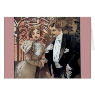 Mucha flirt femme homme amour romantique