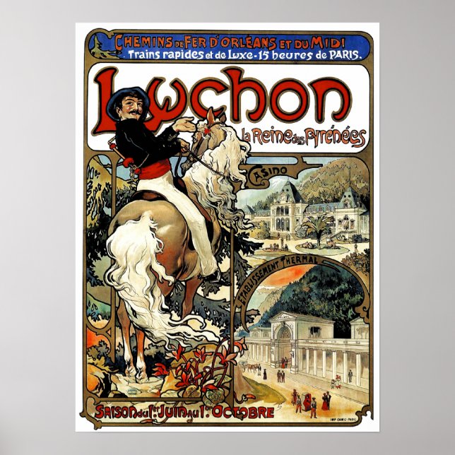 Mucha - Luchon - Art Nouveau - Poster Casino (Devant)