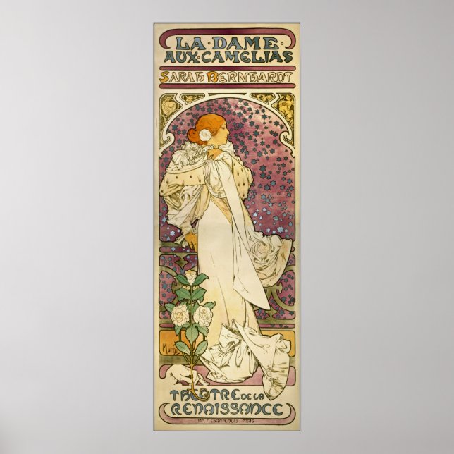 Mucha Poster vintage : La Dame aux Camélias (Devant)