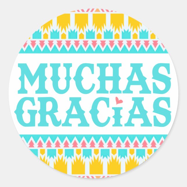 Muchas Gracias - Sticker Merci Fiesta (Devant)