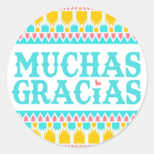 Muchas Gracias - Sticker Merci Fiesta