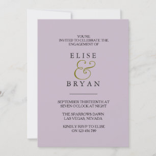 Muddy Blush Moderne Engagement Invitation