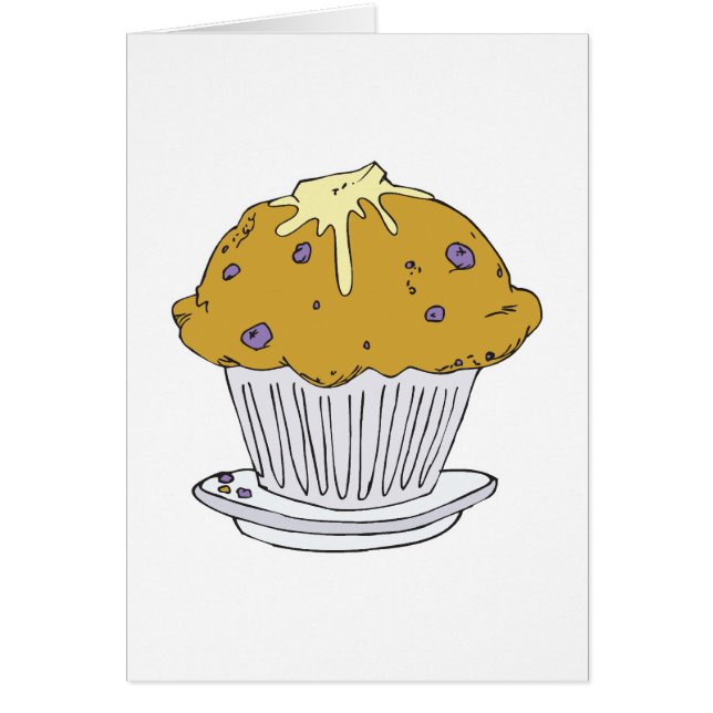 muffin aux myrtilles beurré (Devant)