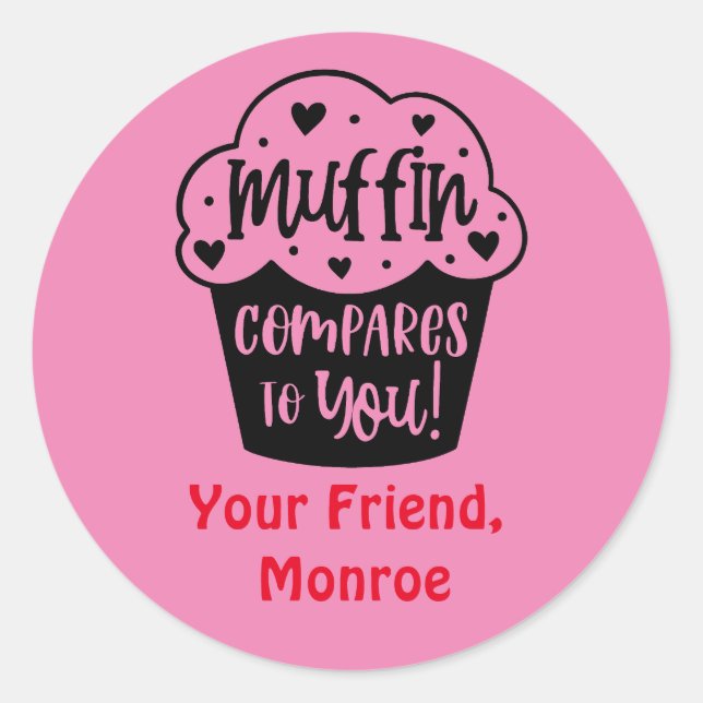 Muffin Comparé à vous Sticker de la Saint-Valentin (Devant)